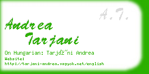 andrea tarjani business card